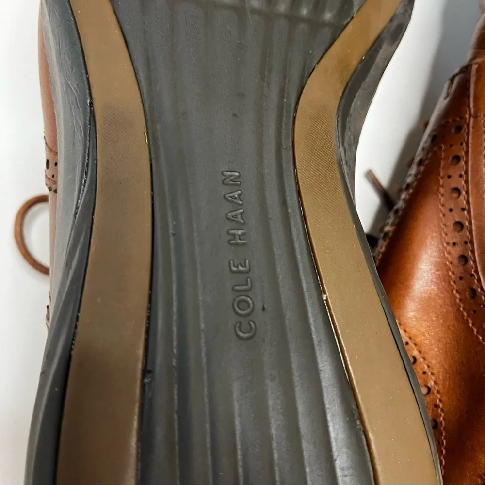 Cole Haan Zero Grand Brown Wingtip Oxford Men's Lace Up Shoes Men's Size 12